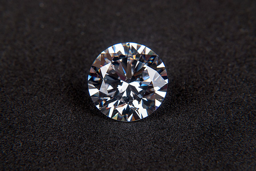 looking at diamond on nine gems ring
