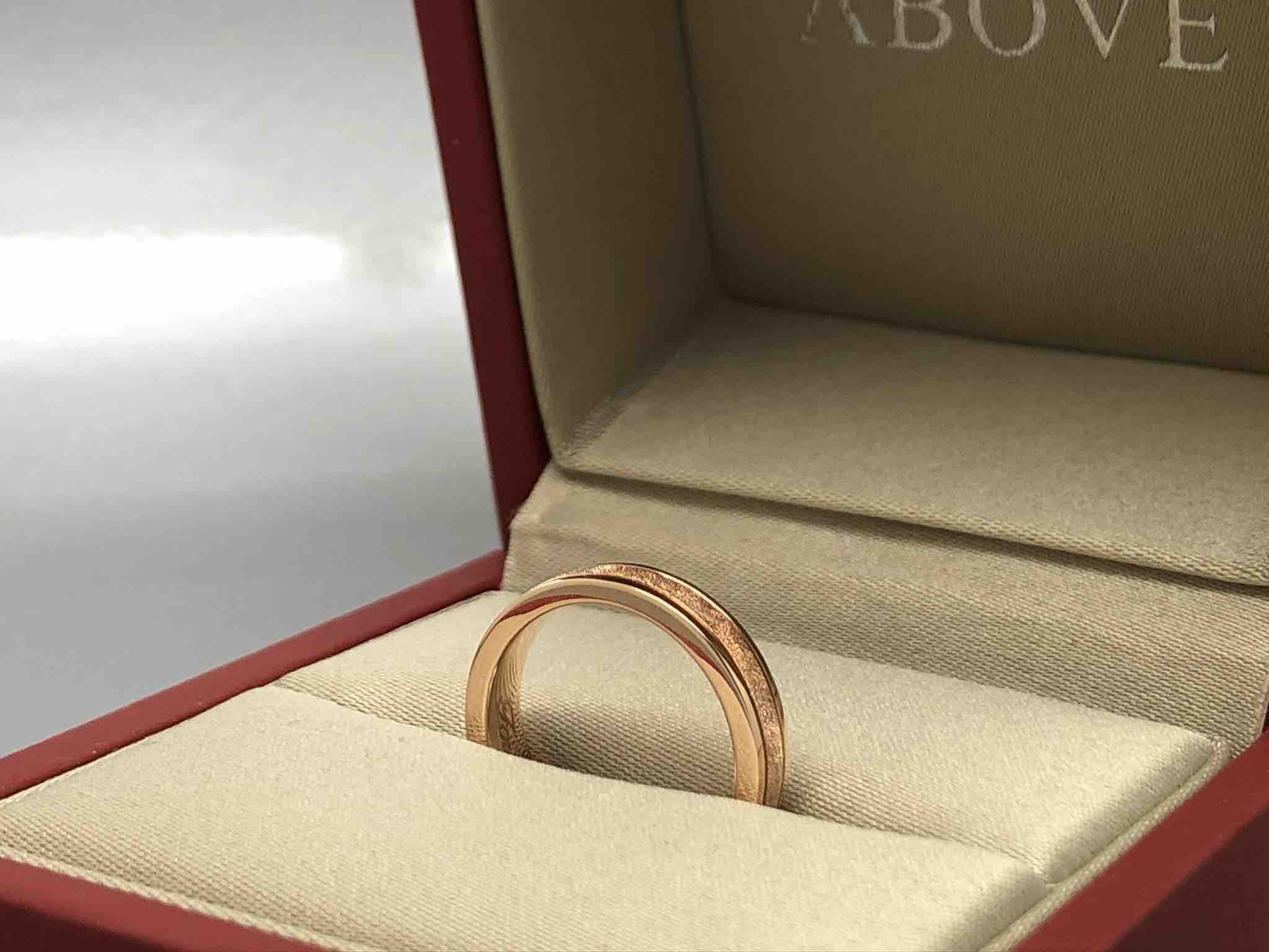 Width of rosegold ring