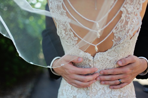 wedding dress pearl