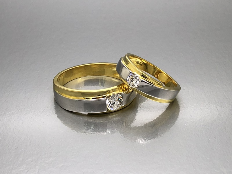 couple diamond rings