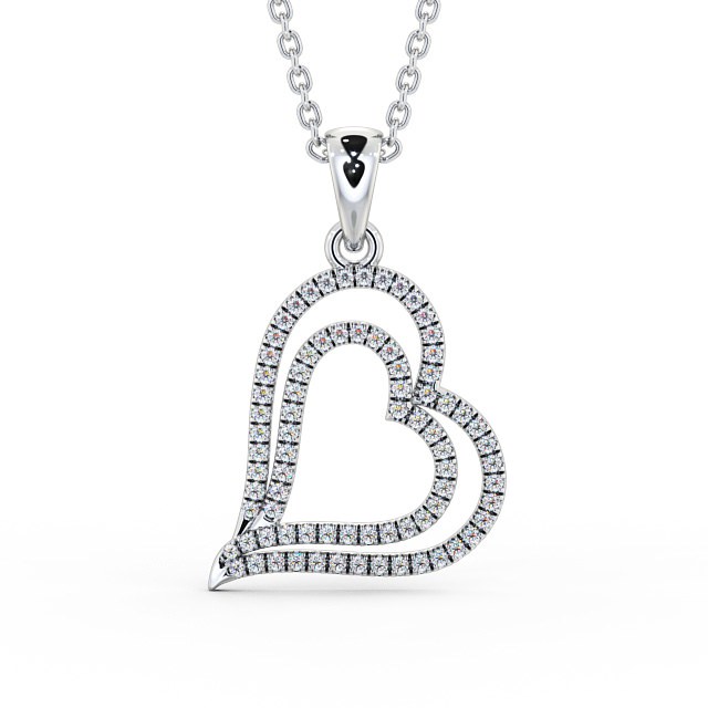 heart diamond pendant necklace