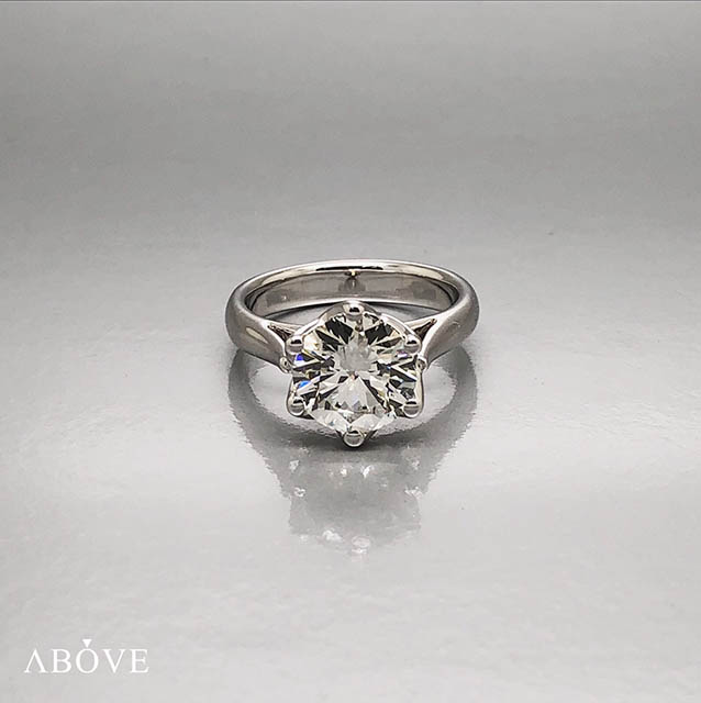 a 2 carat diamond solitaire ring