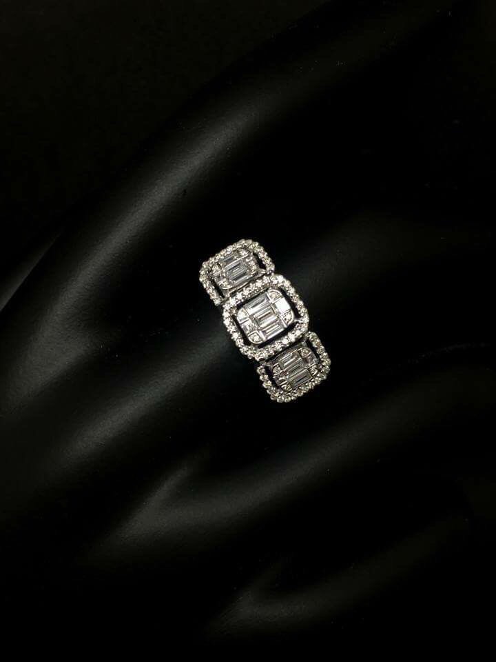 trilogy cluster diamond ring