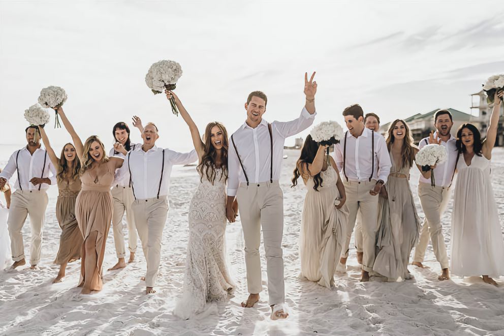 beach wedding Guests