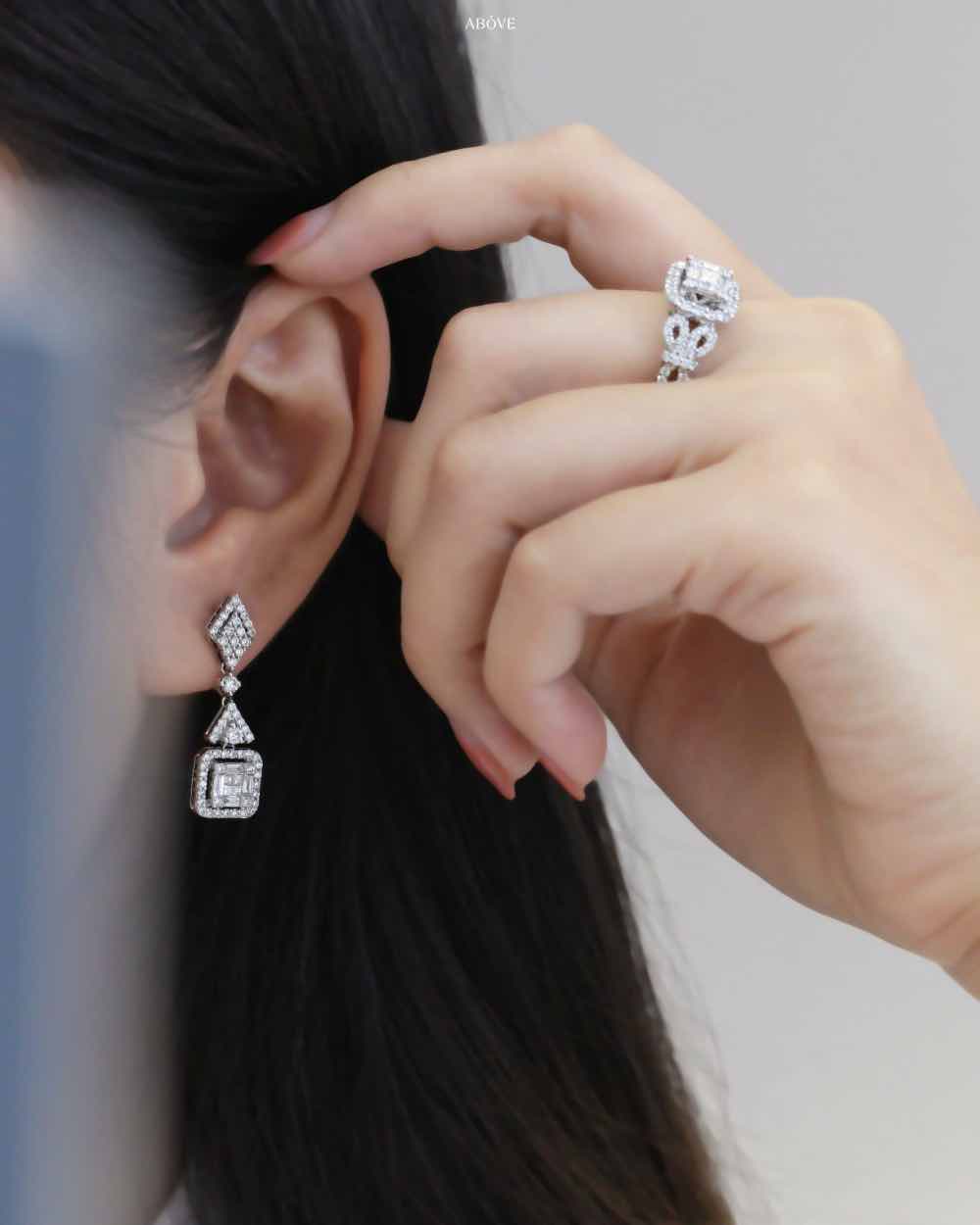 womens earrings and rings set