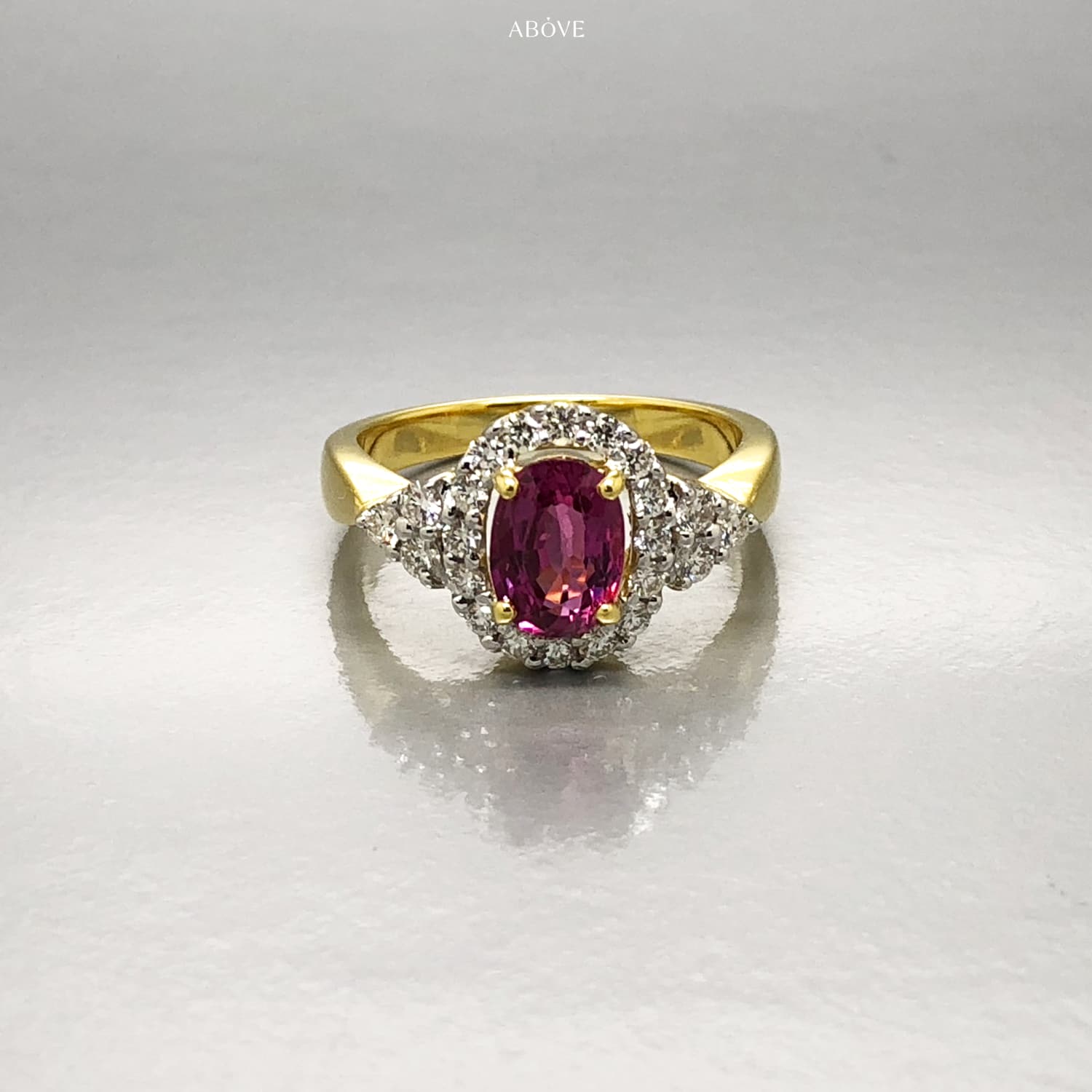 above diamond ruby ring